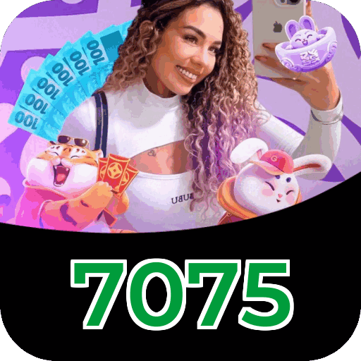 Interface do aplicativo 7075 mostrando jogos disponíveis no iOS e Android